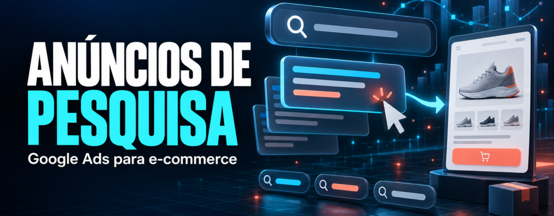 Anúncios de pesquisa no Google Ads direcionando consumidores para uma loja virtual